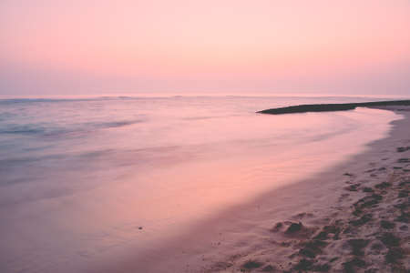 sunset over the Indian Ocean in Sri Lankaの写真素材