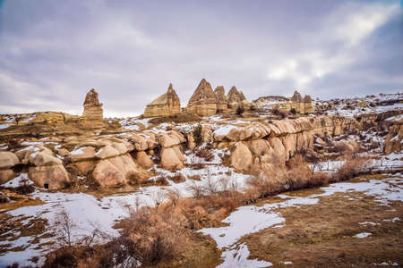 Beautiful landscape in the Cappadocia Turkeyの写真素材