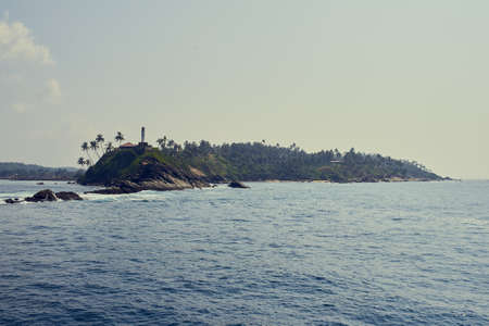 view of the coast of Sri Lanka from the Indian Oceanの写真素材