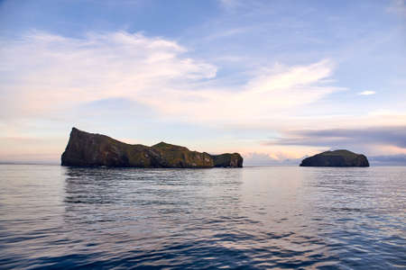 Vestmannaeyjar is a small archipelago to the south of Iceland.の写真素材