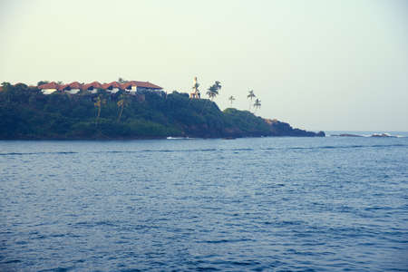 view of the coast of Sri Lanka from the Indian Oceanの写真素材
