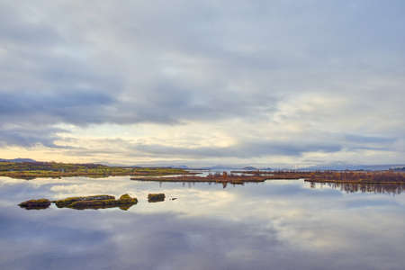 Autumn landscape in The Thingvellir National Park
