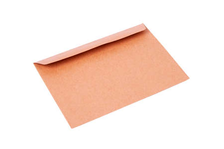 brown paper envelope isolated on white background