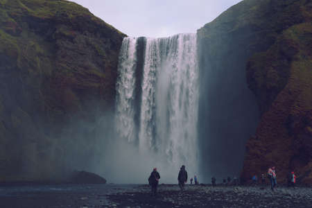 Skogafoss  is a waterfall in Icelandの写真素材