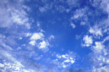 blue beautiful spring sky as backgroundの写真素材
