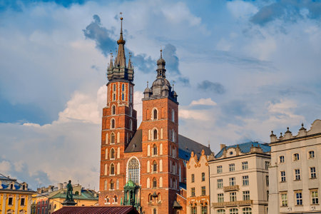 St. Mary's Basilica in Krakow. Church of Our Lady Assumed into Heaven.の写真素材