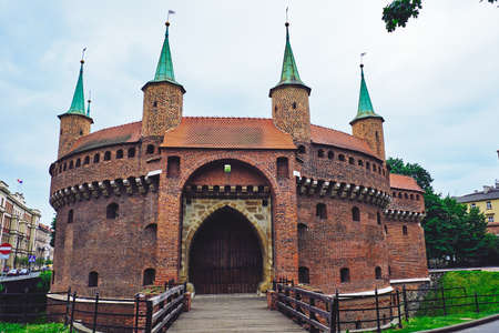 Barbican is a historical and architectural monument in Krakowのeditorial素材