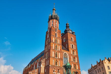 St. Mary's Basilica in Krakow. Church of Our Lady Assumed into Heaven.の写真素材