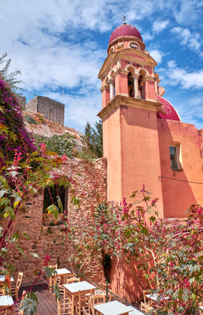 Beautiful old architecture in Corfu (Kerkyra), Greeceの写真素材