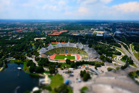 Olympiastadion is a stadium located in Munich, Germanyの写真素材