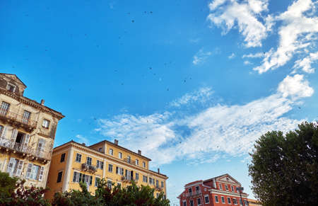 Beautiful old architecture in Corfu (Kerkyra), Greeceの写真素材