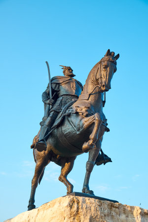 The Skanderbeg Monument is a monument in the Skanderbeg Square in Tirana, Albania.のeditorial素材