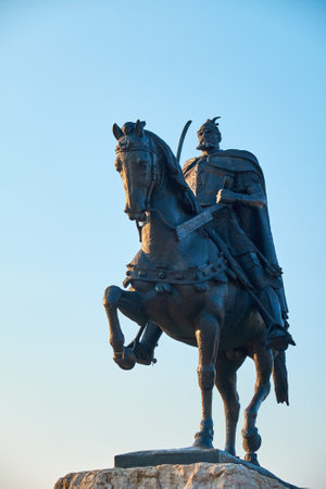 The Skanderbeg Monument is a monument in the Skanderbeg Square in Tirana, Albania.のeditorial素材