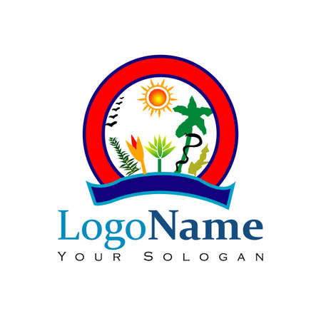 Pictorial Mark logo template for Organizationのイラスト素材