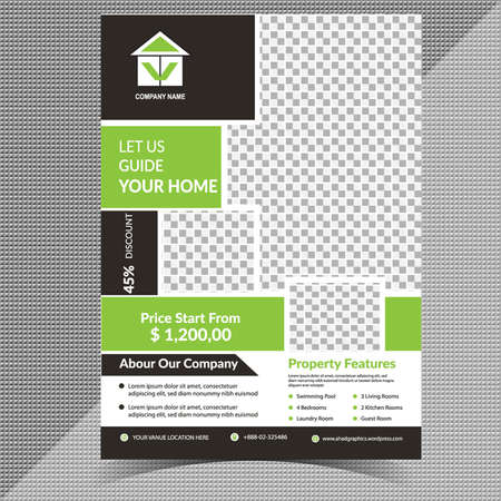Real Estate Flyer Templateのイラスト素材