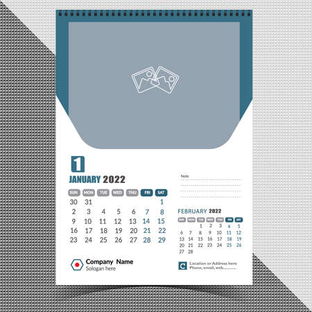 Wall Calendar 2022 Design Template for Organizaitonのイラスト素材