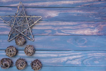 Christmas with rustic elements and dark woodの写真素材