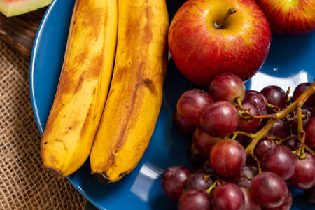 many fresh fruits to eat at any time of the day with many vitaminsの写真素材