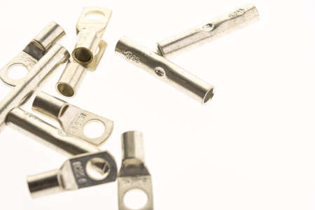 hollow metal terminals for electrical conductorsの写真素材