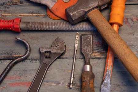 various metal tools for domestic use and for work outside the home