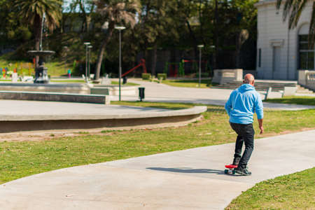 urban park on the coast of Montevideo next to the bayのeditorial素材