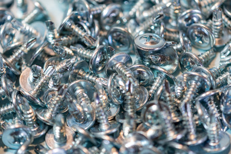 bulk screws for many jobs in the metalworking and construction industryの写真素材