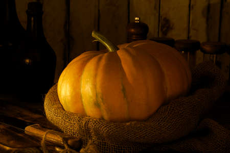 freshly harvested fresh strawberry and healthy pumpkin vegetables to eat throughout the yearの写真素材