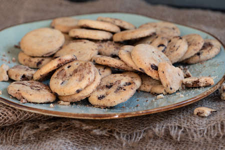 rich and baked cookies with chocolate, very tasty and energetic for a snack