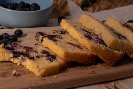 Rich homemade and natural blueberry bread for the diet