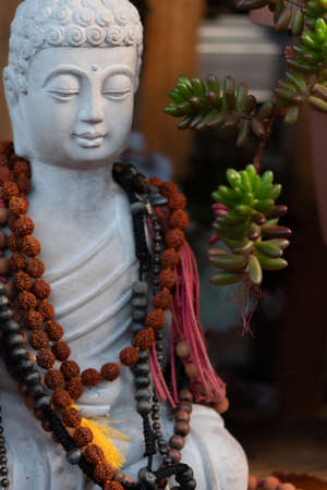Buddha statue in thai temple, Thailand. Selective focus.の写真素材