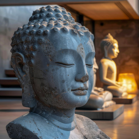 Buddha statue in buddhist temple,Thailand.の素材