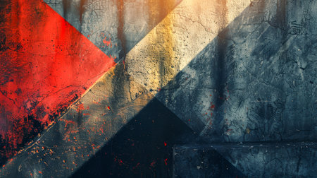 Grunge background. Flag of the Republic of Trinidad and Tobagoの素材