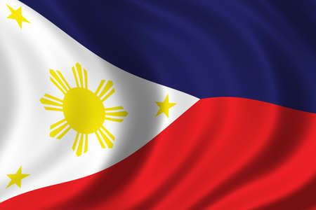 Flag of Philippines waving in the wind