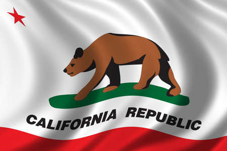 Flag of California waving in the windの写真素材