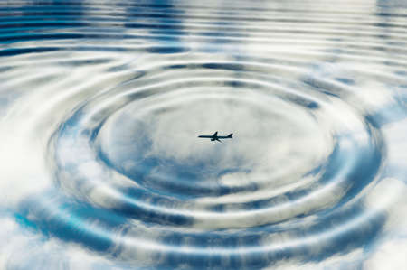 Plane reflectionの写真素材