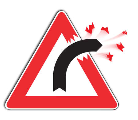 Curve Sign - slightly modified to display danger or out of control situations