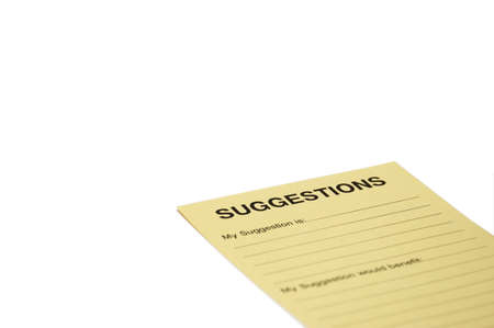 Suggestion note - for office improvement, leave a suggestion!