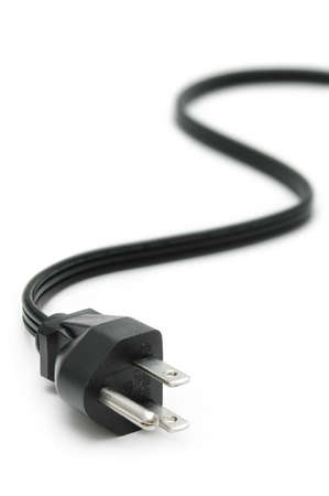 Power Plug - close up on power cordの写真素材
