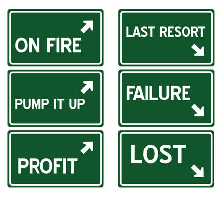 Highway signs concept - conceptual highway signsのイラスト素材