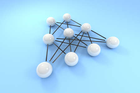 Neural topology - conceptual visualization of a neural networkの写真素材