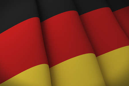 Flag of Germany neatly foldedの写真素材