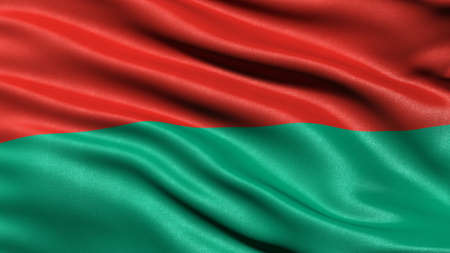 Flag of La Paz waving in the wind. 3D illustration.の写真素材