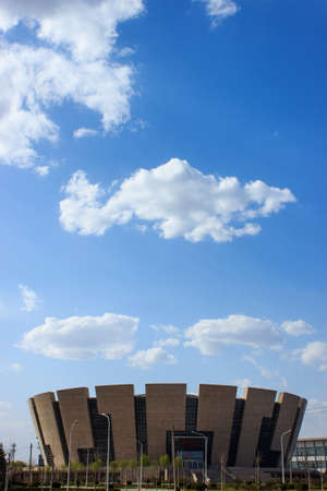 Stadium under clear skiesのeditorial素材