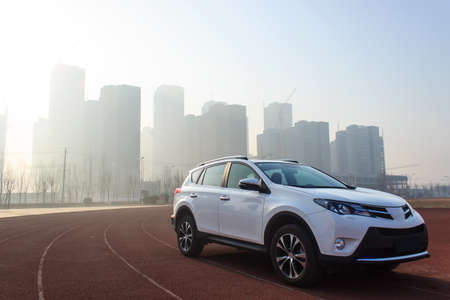 Car in the city