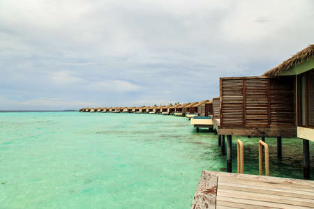 Rows of houses on the sea waterのeditorial素材