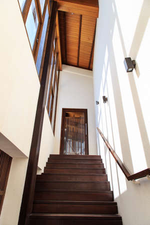 The stairs leading to the libraryのeditorial素材