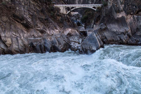 huge waves in the river