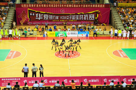 Basketball girls cheerleading