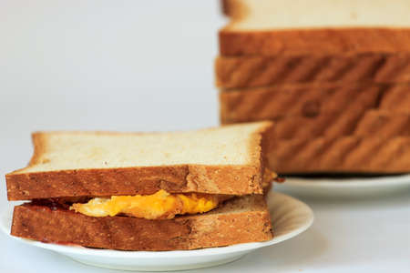 Bread and eggs for breakfast