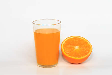 White background Orangeの写真素材